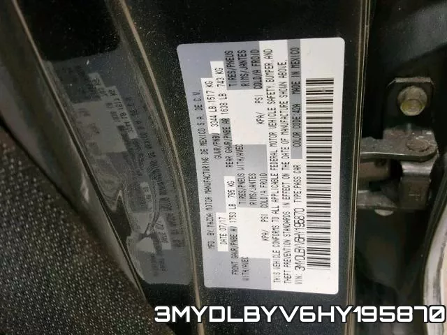 3MYDLBYV6HY195870 фото 2