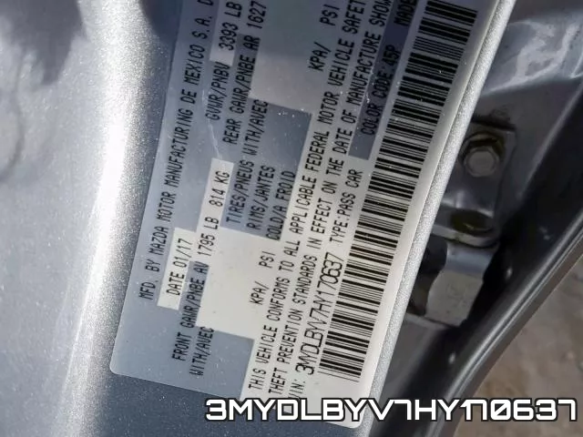 3MYDLBYV7HY170637 фото 2