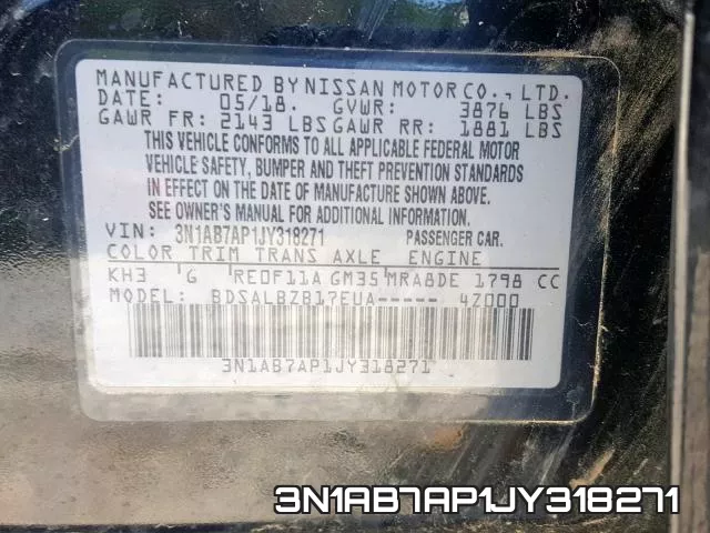 3N1AB7AP1JY318271 фото 2