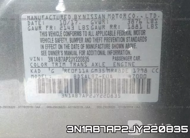 3N1AB7AP2JY220835 фото 10