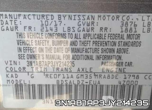 3N1AB7AP3JY214235 фото 10