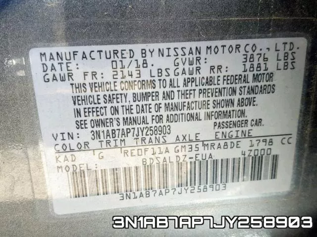 3N1AB7AP7JY258903 фото 2