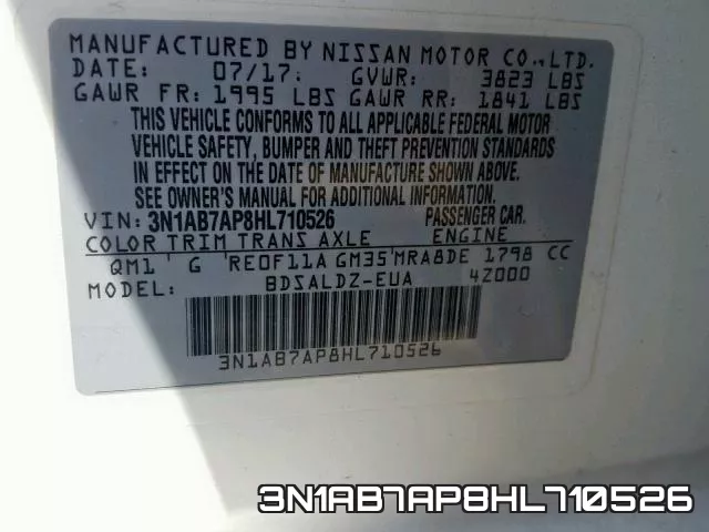 3N1AB7AP8HL710526 фото 2
