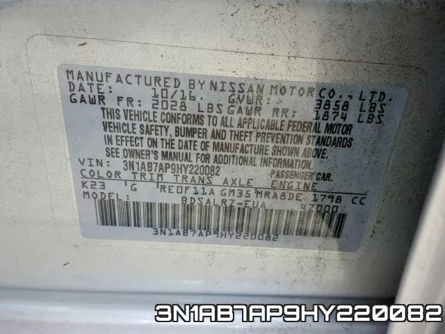 3N1AB7AP9HY220082 фото 2