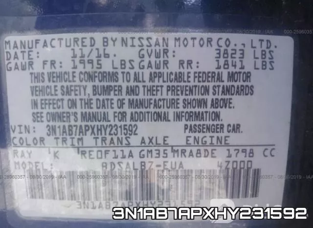 3N1AB7APXHY231592 фото 9