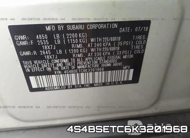 4S4BSETC6K3201968 фото 10