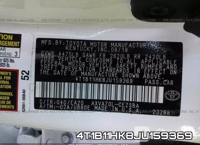 4T1B11HK8JU159369 фото 10