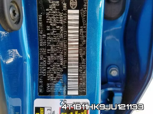 4T1B11HK9JU121133 фото 2