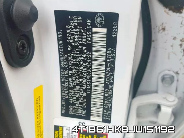 4T1B61HK8JU151192 фото 2