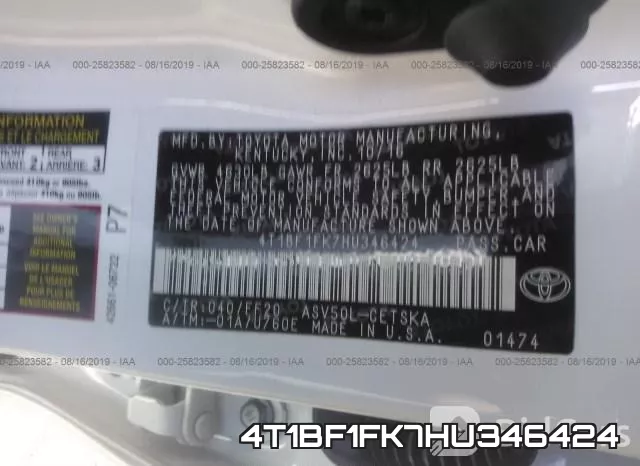 4T1BF1FK7HU346424 фото 9