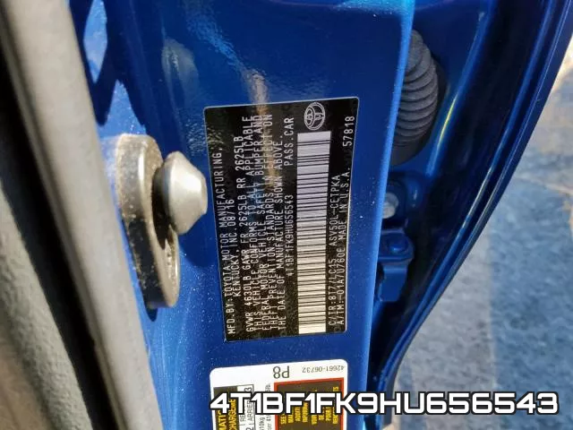 4T1BF1FK9HU656543 фото 2