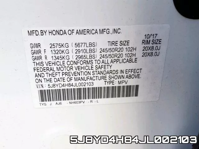 5J8YD4H84JL002103 фото 2