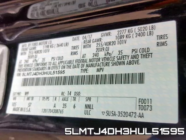 5LMTJ4DH3HUL51595 фото 2