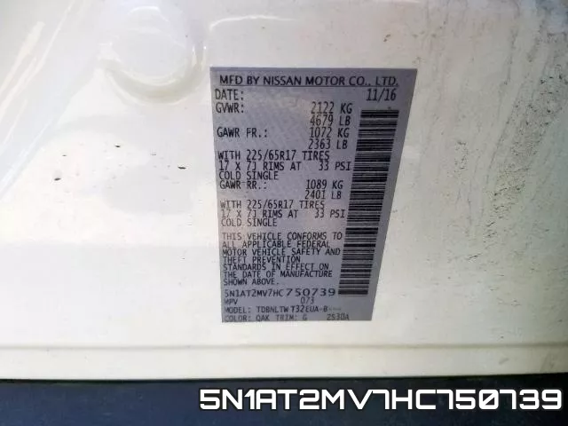 5N1AT2MV7HC750739 фото 2