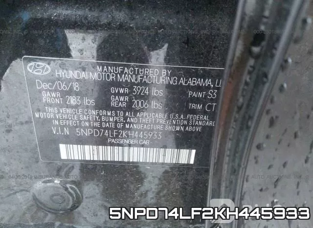 5NPD74LF2KH445933 фото 10