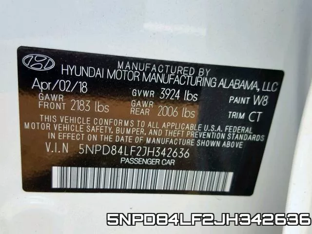 5NPD84LF2JH342636 фото 2