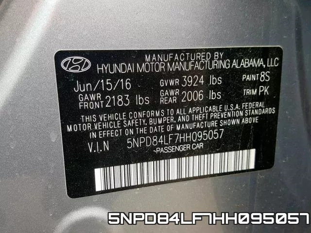 5NPD84LF7HH095057 фото 2