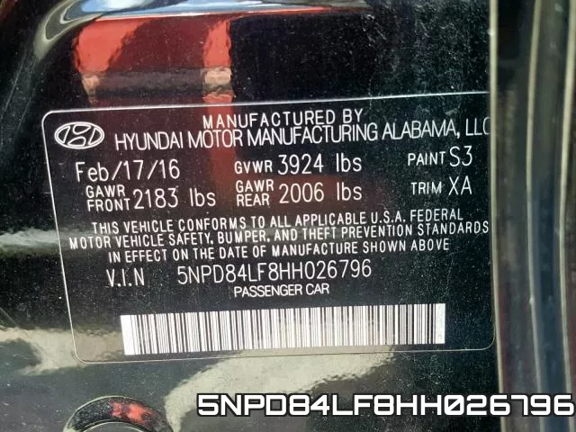 5NPD84LF8HH026796 фото 2