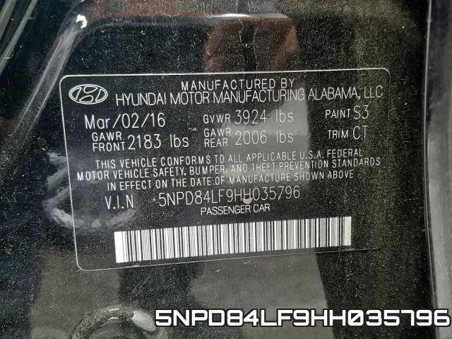 5NPD84LF9HH035796 фото 2