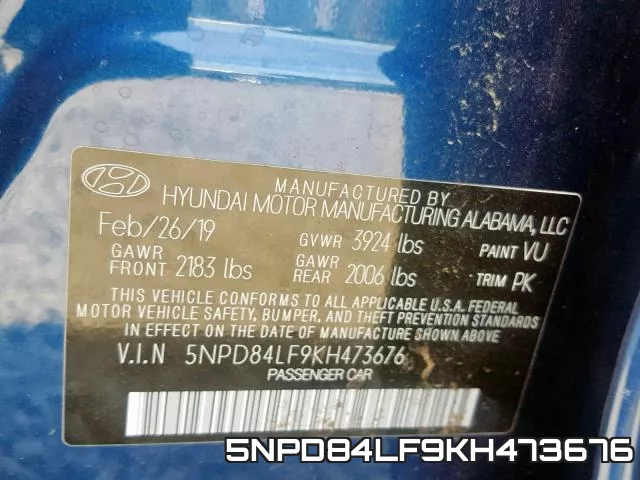 5NPD84LF9KH473676 фото 2