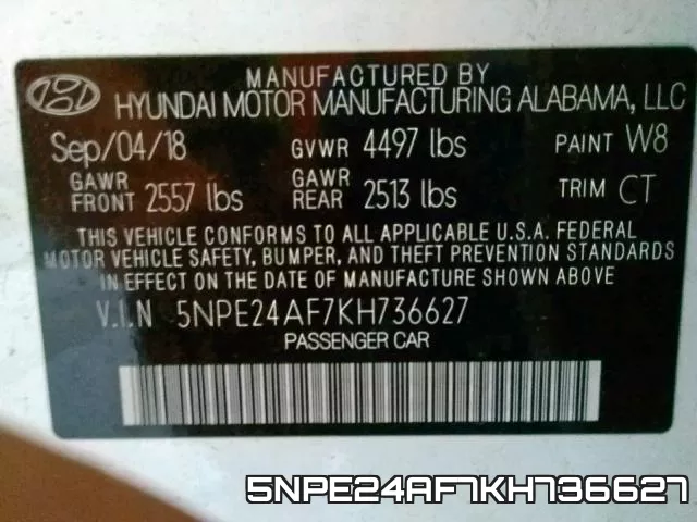 5NPE24AF7KH736627 фото 2
