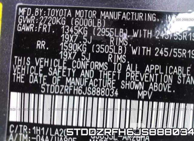 5TDDZRFH6JS888034 фото 10