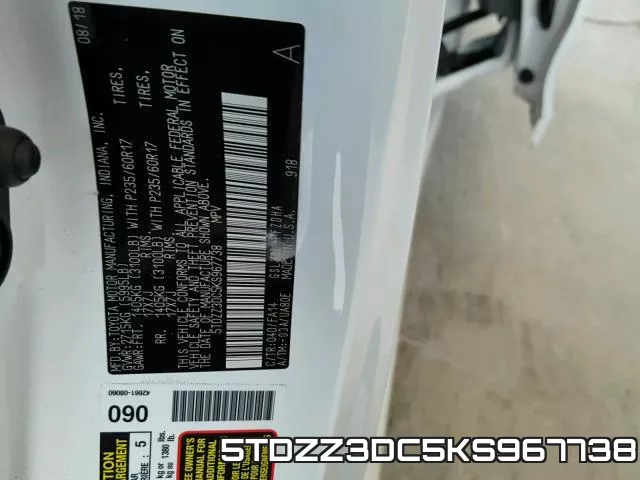 5TDZZ3DC5KS967738 фото 2