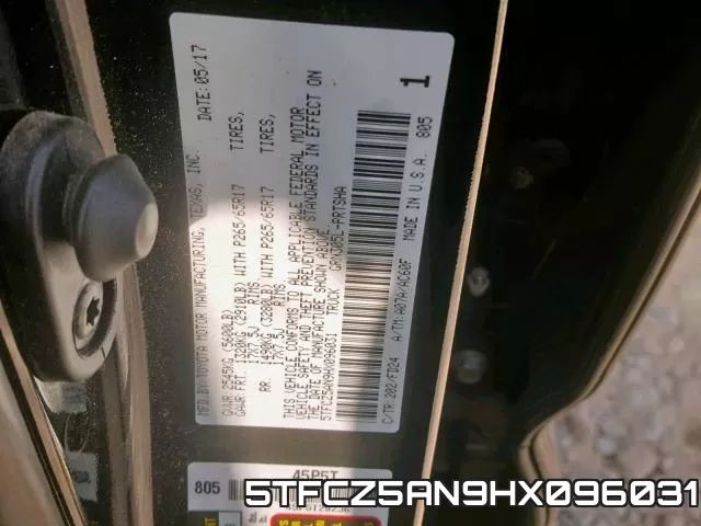 5TFCZ5AN9HX096031 фото 2