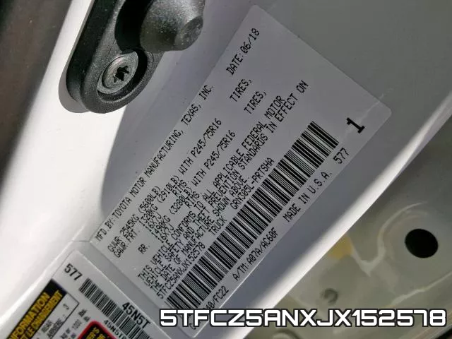 5TFCZ5ANXJX152578 фото 2