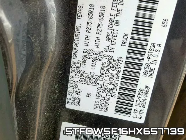 5TFDW5F16HX657739 фото 2