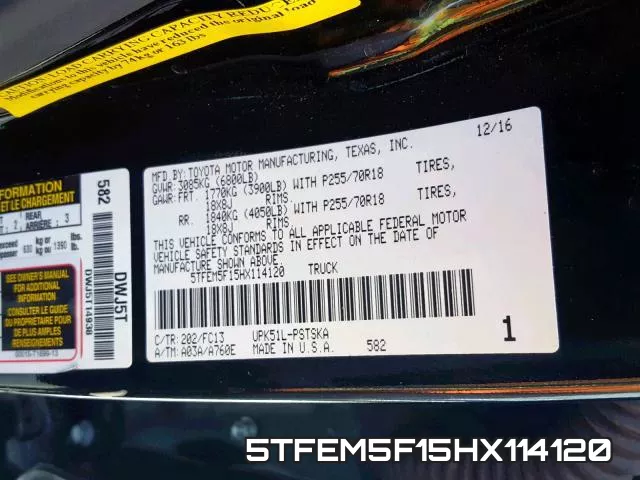 5TFEM5F15HX114120 фото 2