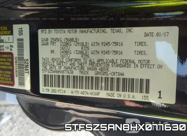 5TFSZ5AN8HX077630 фото 10