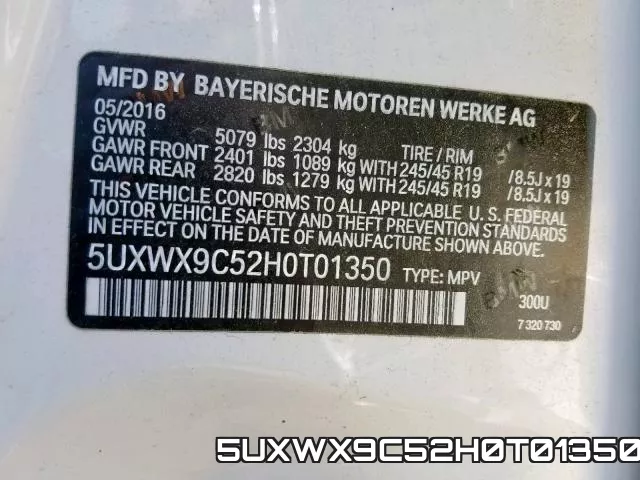 5UXWX9C52H0T01350 фото 2