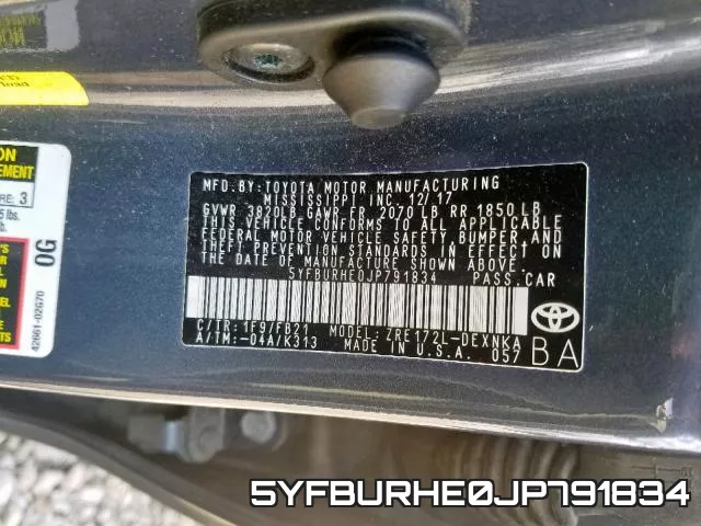 5YFBURHE0JP791834 фото 2