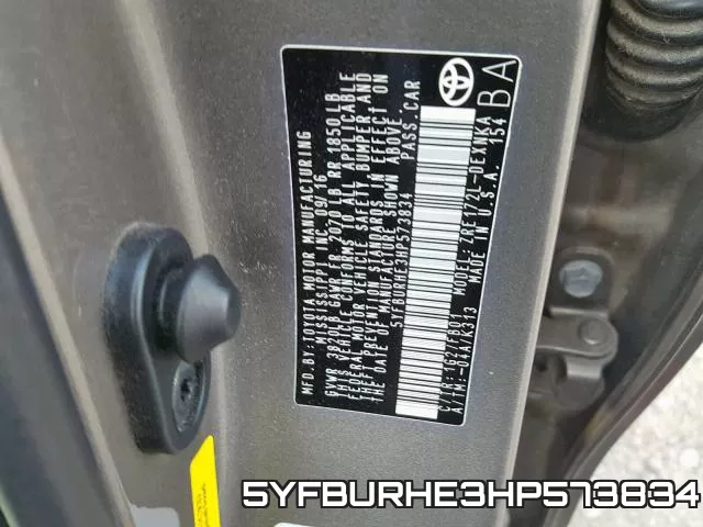 5YFBURHE3HP573834 фото 2