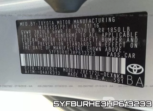 5YFBURHE3HP613233 фото 10