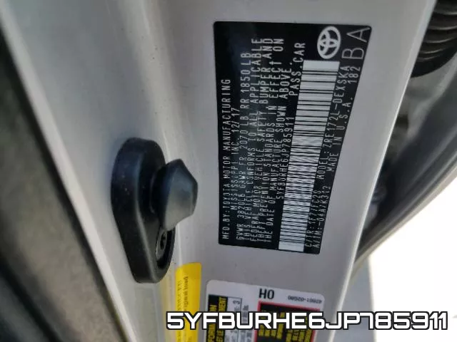 5YFBURHE6JP785911 фото 2