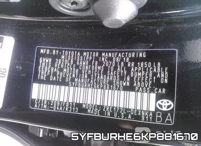 5YFBURHE6KP881670 фото 10