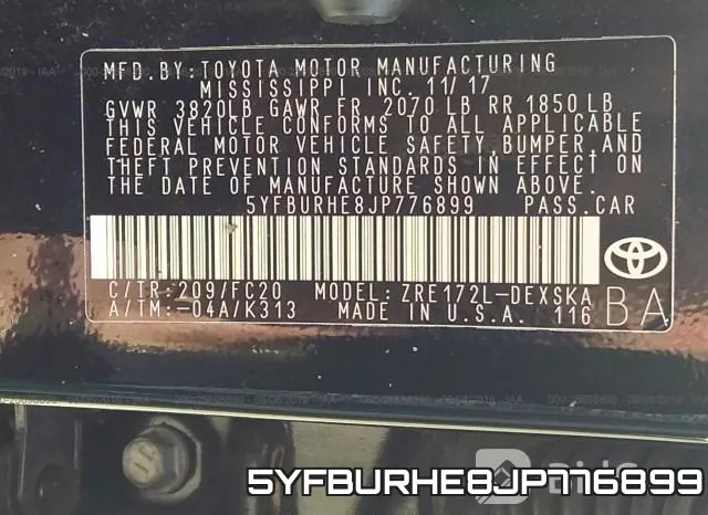 5YFBURHE8JP776899 фото 10