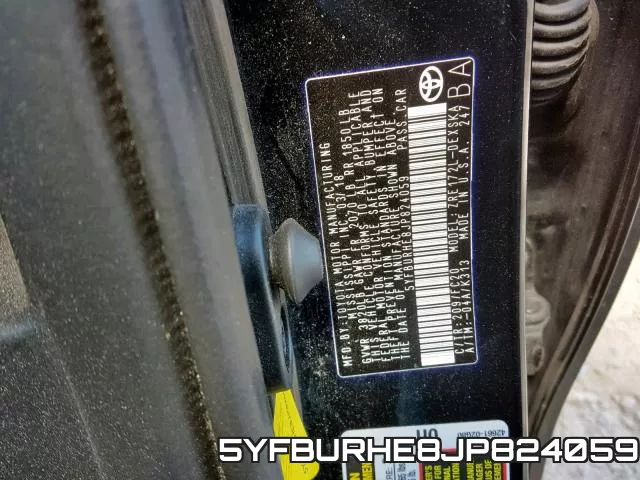 5YFBURHE8JP824059 фото 2