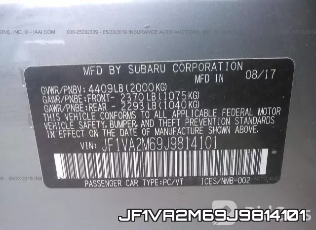 JF1VA2M69J9814101 фото 10