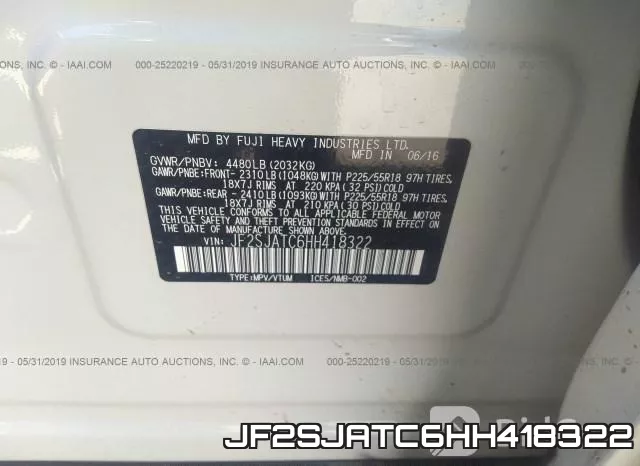 JF2SJATC6HH418322 фото 10