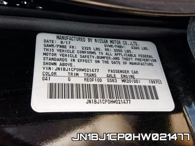 JN1BJ1CP0HW021477 фото 2