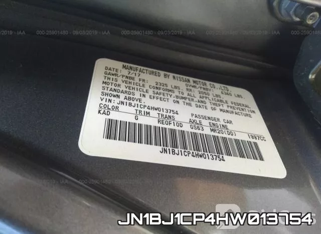 JN1BJ1CP4HW013754 фото 10