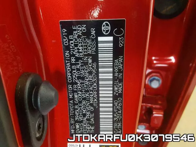 JTDKARFU0K3079546 фото 2