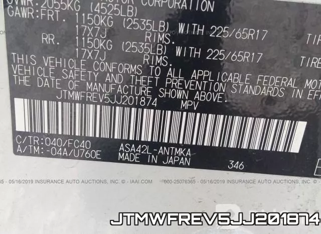 JTMWFREV5JJ201874 фото 10