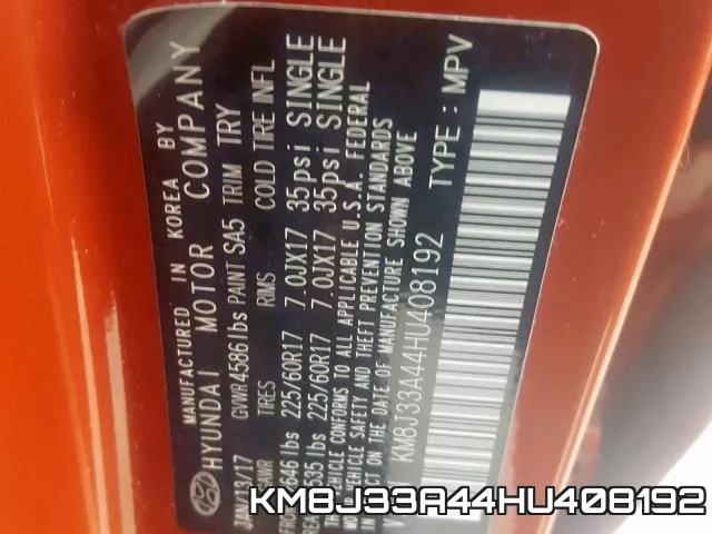 KM8J33A44HU408192 фото 2