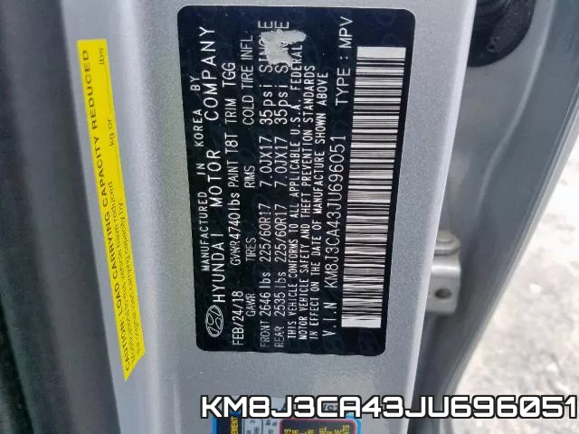 KM8J3CA43JU696051 фото 2