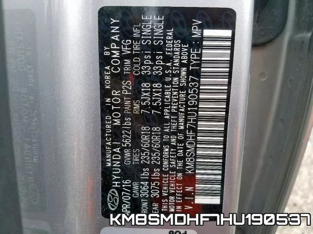 KM8SMDHF7HU190537 фото 2