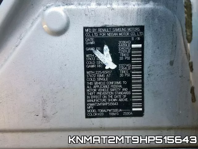 KNMAT2MT9HP515643 фото 2